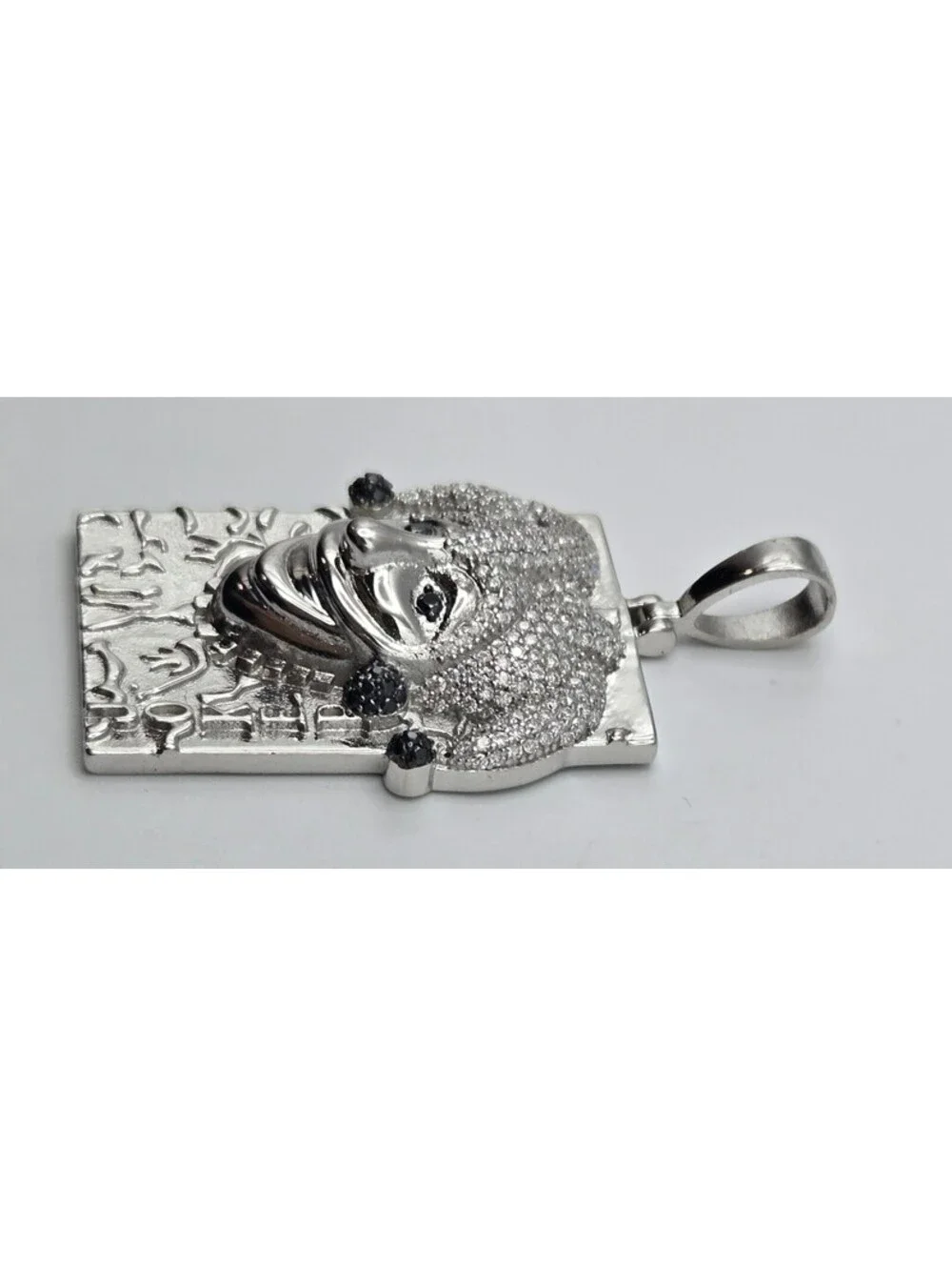 NEW Solid 925 Sterling Silver Joker Playing Card Pendant 4.0 CTW MOISSANITE Iced
